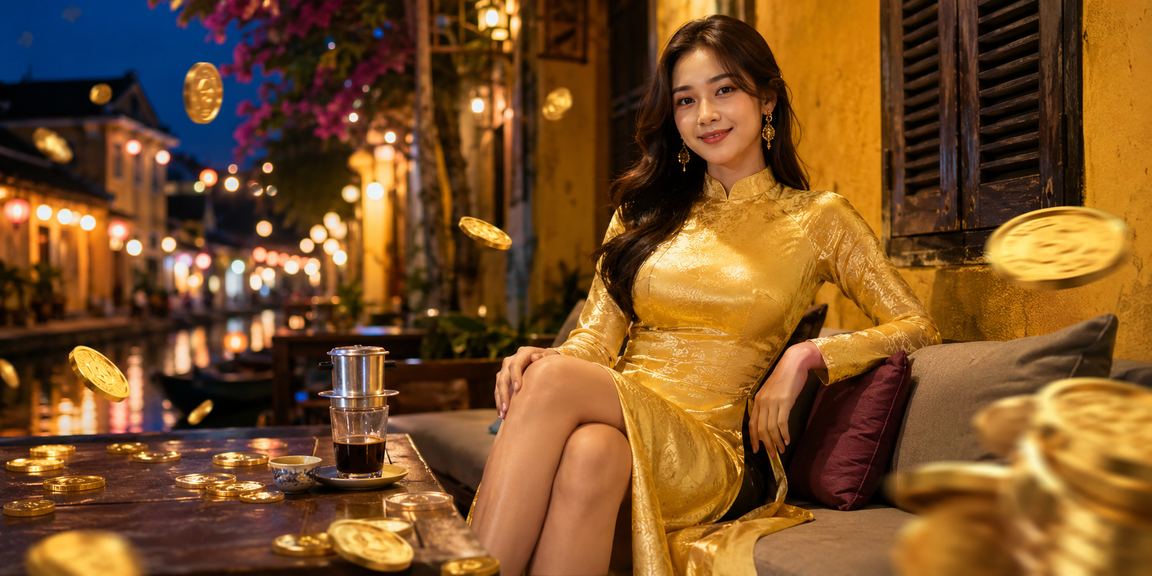 Phụ nữ mặc áo dài tại Hội An thưởng thức giải trí có trách nhiệm trong không khí thanh bình